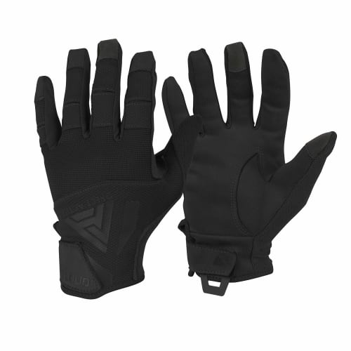 

DIRECT ACTION Hard Gloves, Synthetic Leather, Touchscreen Compatible, Black, Size Small
