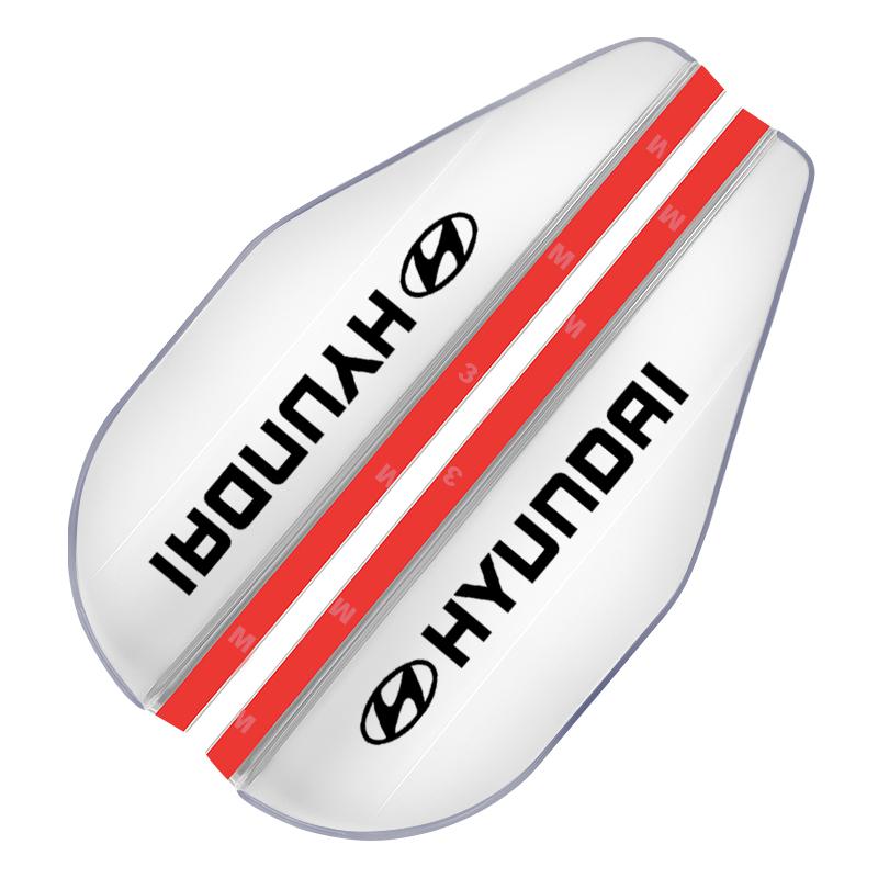 

2 шт. Автомобильное боковое зеркало заднего вида Доска от дождя Солнцезащитный козырек Защита-бровь Стайлинг Для Hyundai i30 Tucson i20 Accent i10 Elantra Veloster Getz белый