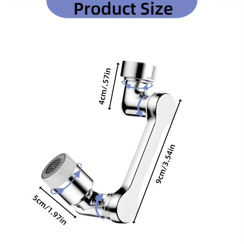 1 Stück Küchenspülenbelüfter, 1440° mechanischer Arm, universeller drehbarer Wasserhahn-Sprühkopf mit wassersparenden spritzwassergeschützten Doppelmodi, essenziell für Wasserhähne