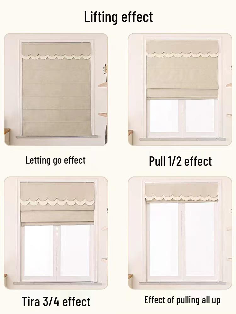 2025 Chenille Blackout Roman Curtains - Linen Solid Color, Ideal for Bedroom, Bay Window, or Hotel Use