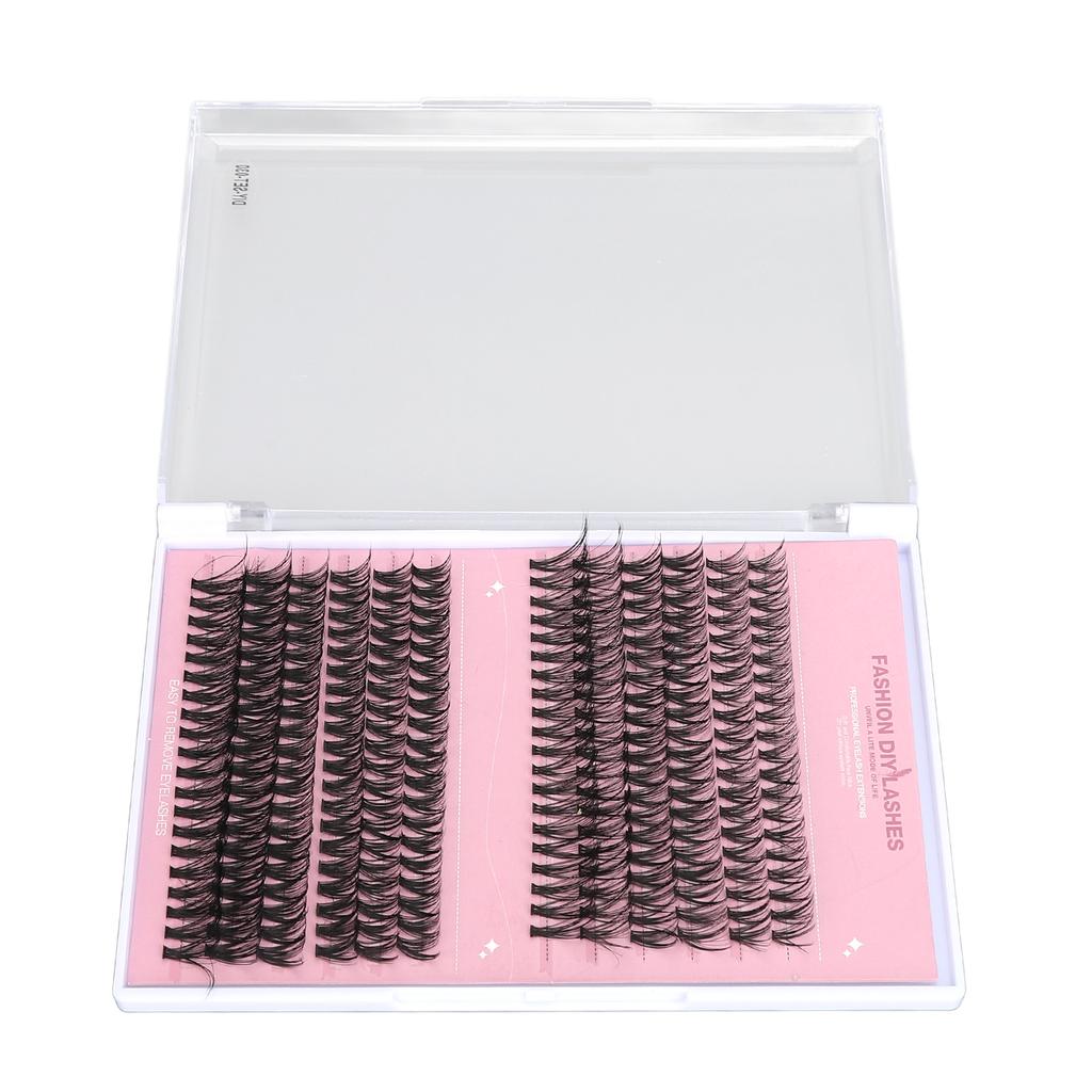 240pcs False Eyelash Clusters D Curl Lifelike Individual Fake Lashes Set for DIY Lash Extension 10mm to 16mm DIY‑SET‑030