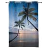 Gardiner med strandsolnedgång och havslandskap för sovrum, vardagsrum, draperier, kök, barnrum, fönstergardin, modern heminredning
