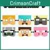 12pcs1pcs Minecraft Mask Cosplay Accessory Birthday Party Carnival Adult Kid
