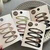 Fashion Temperament Leopard Pattern Dripping Oil and Water Dripping BB Clip Bangs Clip New Cute Girl Color Oval Hairpin Side Clip