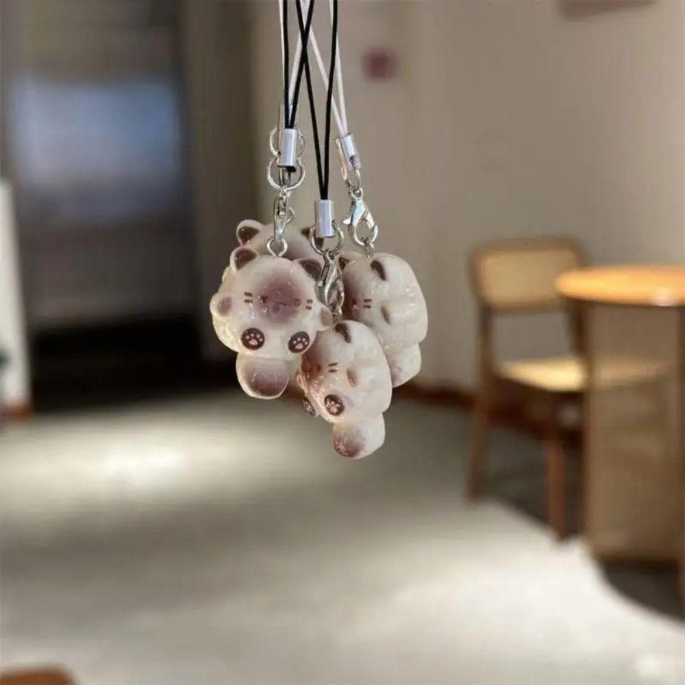INS Mobile Phone Strap Cartoon Kitten Keychain Fashion Phone Charm Pendant  For Any Occasion