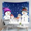 Winter Smile Snowman Tapestry Happy Christmas Decoration Tapestry Home Living Room Bedroom Dorm Wall Hanging Decorative Blanke