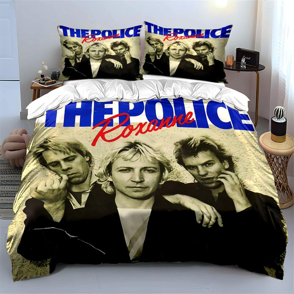 The Police Roxanne Design Bedding Duvet Cover Set Duvet Cover Pillowcases  (1*Duvet Cover 2*Pillowcases, without duvet insert)