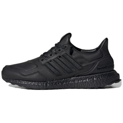 Mens UltraBoost Leather Core Black Unisex Sneakers EF0901