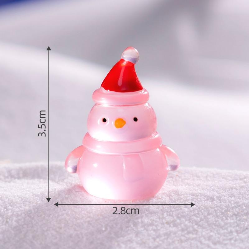 

Микро-ландшафт Светящиеся в темноте Рождественские украшения Снеговик Хрустальный шар Подвесные аксессуары Мини настольные украшения для автомобиля розы красного