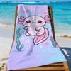 Axolotl Cartone Animato kawaii ASCIUGAMANO ROSA Asciugatura Rapida Asciugamani da Spiaggia Sono Adatti Per Piscine Campeggio Yoga E La Palestra