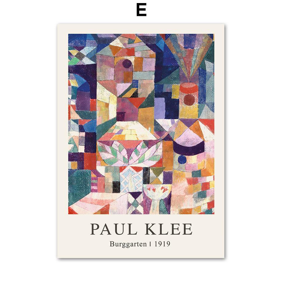 Exposición de Paul Klee, cuadro sobre lienzo para pared, carteles Vintage minimalistas modernos e impresiones de imágenes de pared para decoración para sala de estar