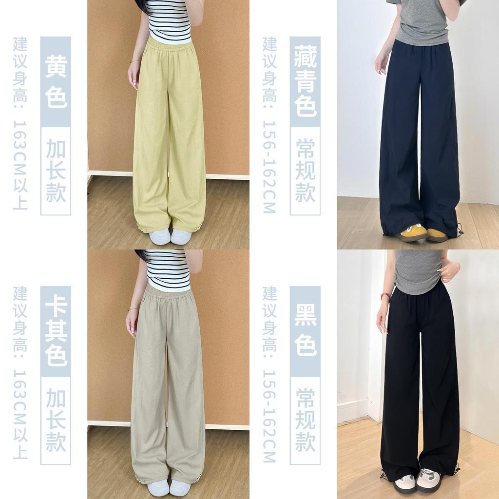 American Style Work Pants For Women With High Waist Loose Fit Breathable Fabric For Casual Daily Wear