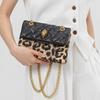 Crossbody Pu Handbag With Leopard Pattern And Eagle Head Decor For Daily Use