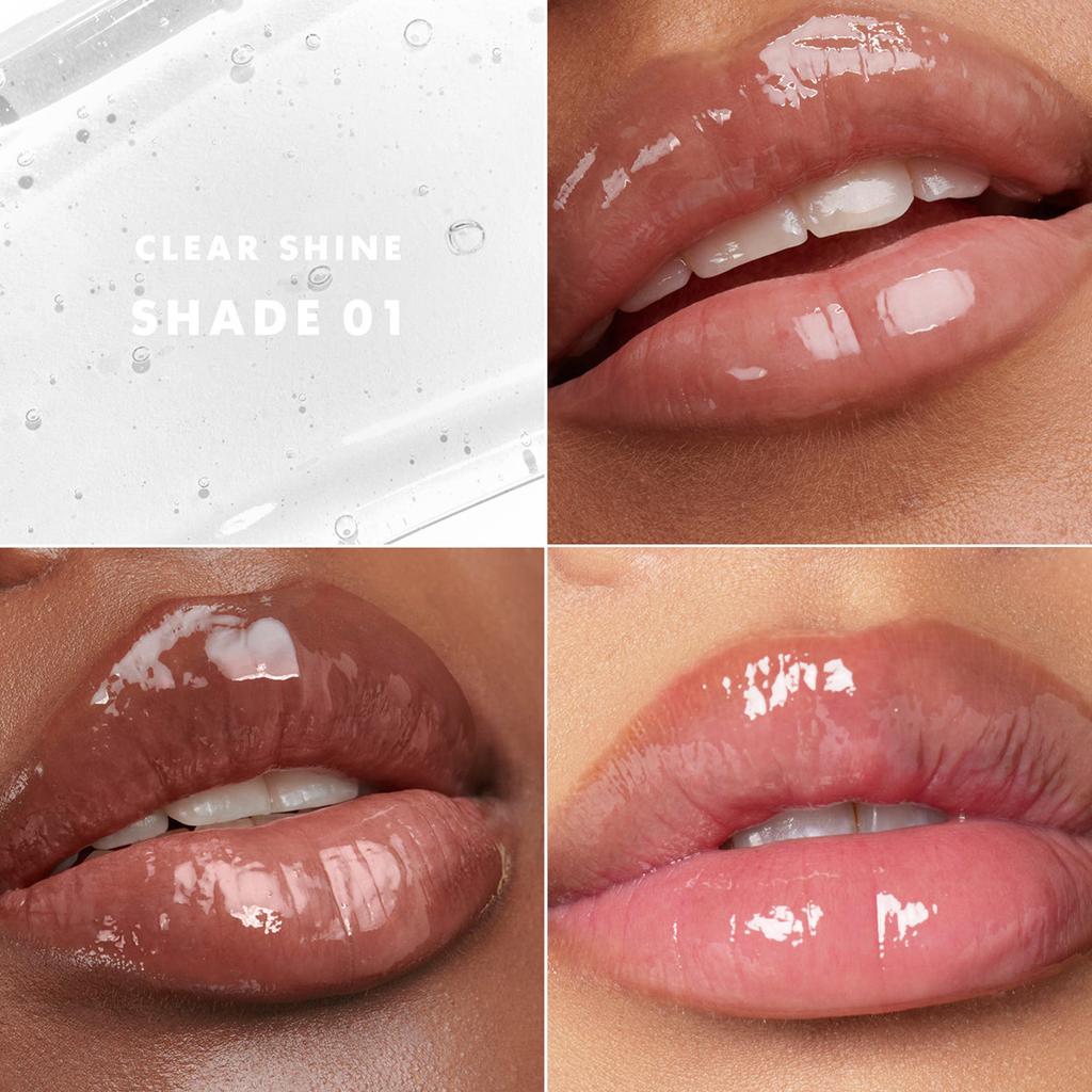 2pcs Nourishing Lip Oil Set, Transparent Dried Flower Clear Lip Gloss, Hydrating Plumping Glossy Tint, Moisturizing Shimmer Lip Care Makeup for Women