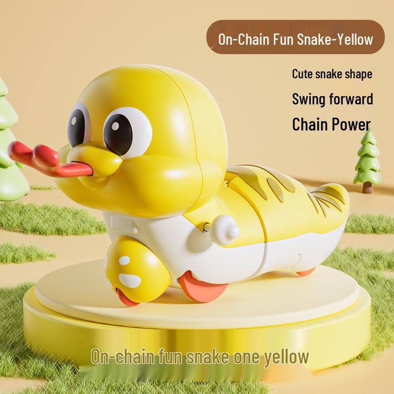 Kids' Wind-Up Crawling Snake Toy - Educational Fun for Boys and Girls