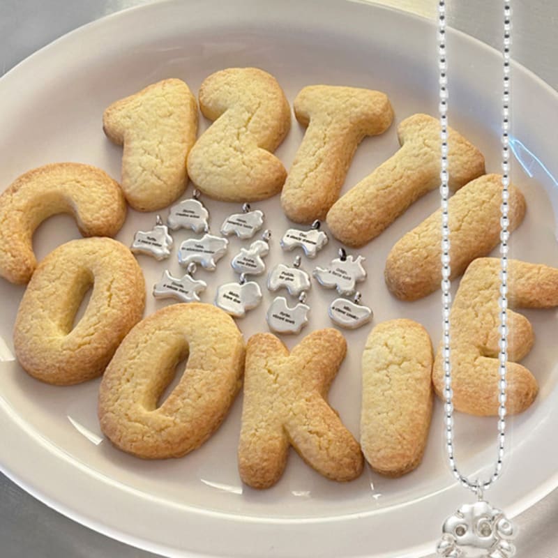 

sickfumedot 12TTI Cookie Necklace - Silver Egg Ball 12.Pig-Puddle