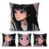1 Stück A-AOKIZY Animationskunst Kissenbezug Quadratisches Kissen Schlafzimmer Sofa Freizeit Komfortkissen Auto Wohnzimmer Heimdekoration 40X40