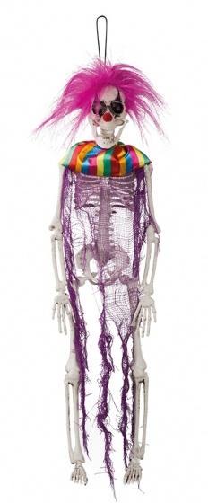 Squelette de Clown multicolore 40 cm