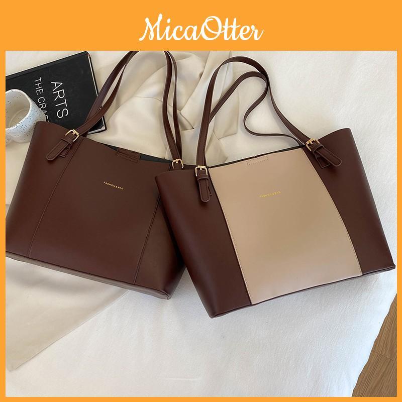 Womens Large Pu Bucket Bag With Magnetic Closure For Daily Use And Street Style