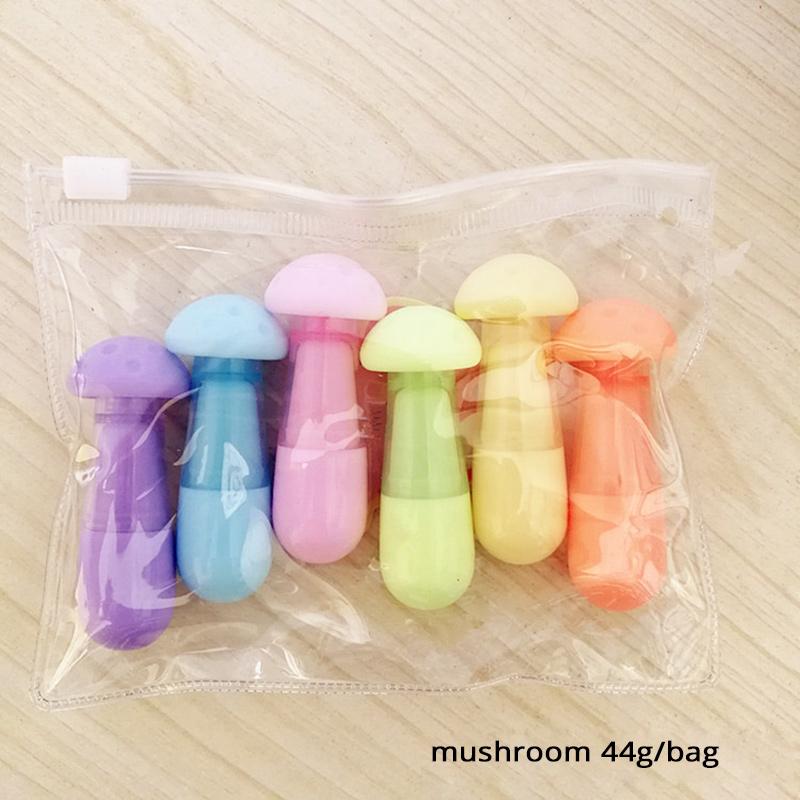 6pcs/bag Highlighter Colored Marker Pens Creative Design PaintingGraffitiMarker Highlighters for School Six Colors Stationery