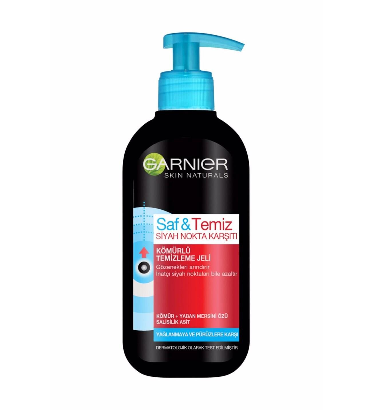 

Garnier Pure & Clean Очищающий гель против черных точек с углем 200 мл 3600542082228