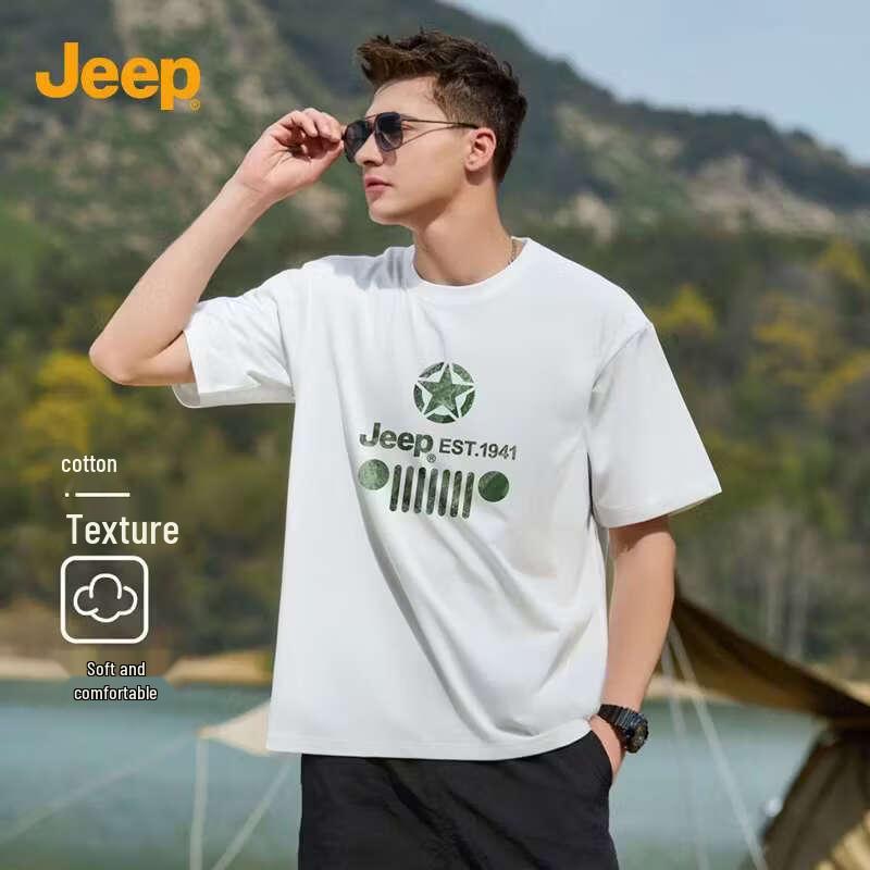 JEEP Men s Breathable Short Sleeve Round Neck T-shirt XL