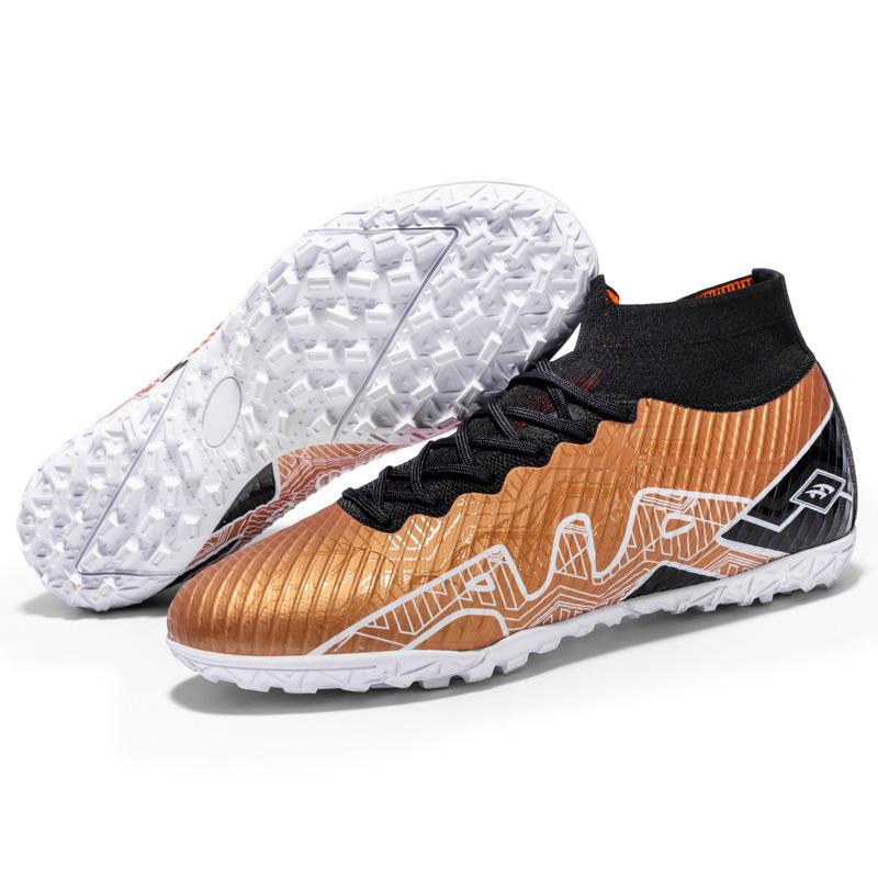 

High-top football shoes men s non-slip long nails football shoes TF broken nails special training shoes wear-resistant football 45