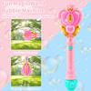 Bubble Wand for Kids, Princess Heart Bubble Machine Blower Maker Wand with Light, Easter Basket Stuffers Outdoor Toys Gifts for 1 2 3 4 5 6 7 8 Years