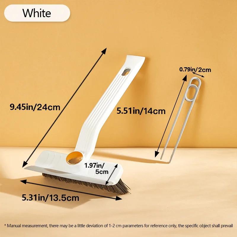 

Вращающийся многофункциональный набор с кухонной щелевой щеткой One Swipe, щеткой с жесткой щетиной, бесшовной щеткой для плитки в ванной, настенной щеткой белый