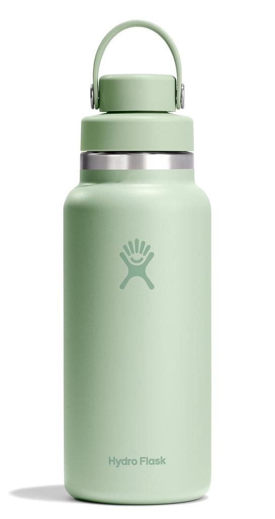 Stainless Steel Bottle Wide Mouth Flex Chug Cap Wide Mouth Flex Chug Cap 32oz 946ml Aloe Insulated Water Bottle Japanese (Authentic Product)