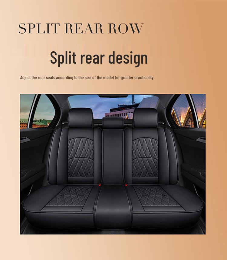 Full Wrap Leather Car Seat Cushion - Universal Fit for All Seasons