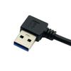 USB Type C Male Connector to 90 Degree Left Angled USB 3.0 Male Data Cable