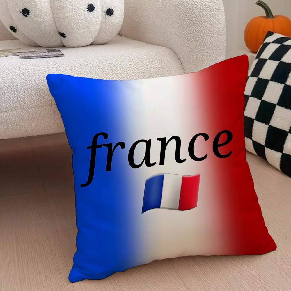 City Romantic Paris France Cushion Cover Throw Pillow Cover Hidden Button Durable Polyester Chair Cushion