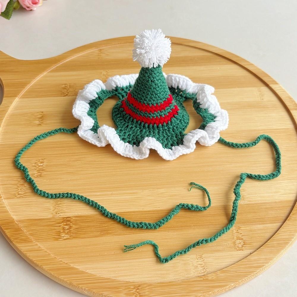 Jingle Bell Pet Christmas Hat Cute Dog Bowknot Scarf Holiday Pet Dressup Cute Santa Hat  Photoshoot