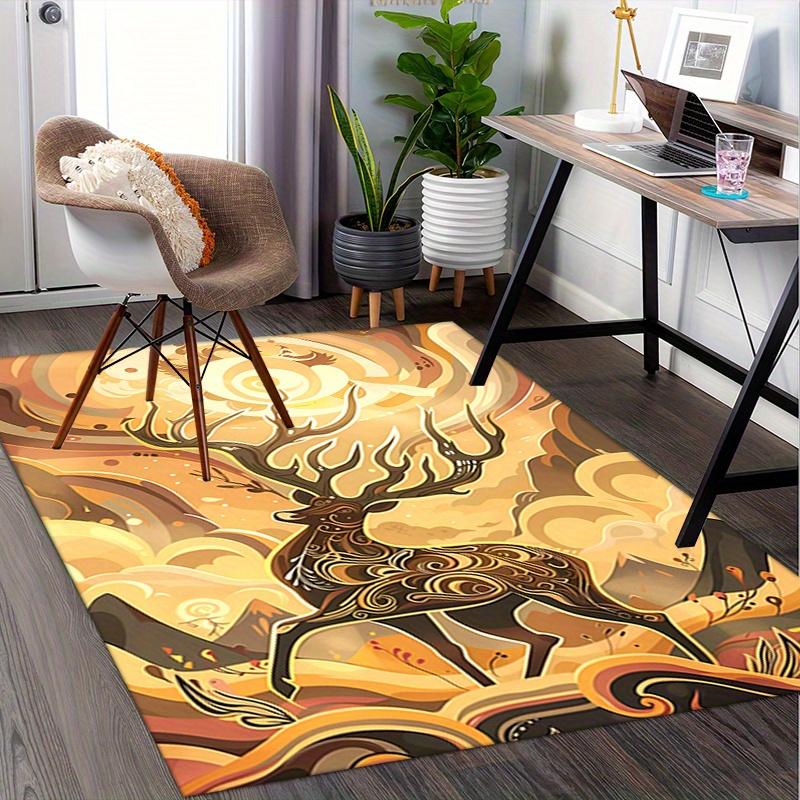 1pc. Abstract Deer Art Rug for Home Decor, Office Carpet, Outdoor Mat, Gift Idea