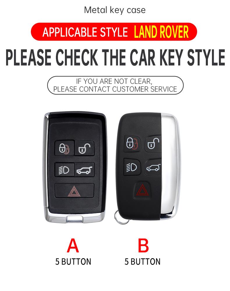 Zinc Alloy Car Key Case Cover Holder Fob For Land Rover Range Rover Discovery 5 Sport For JAGUAR XE XF XJ F PACE Accessories