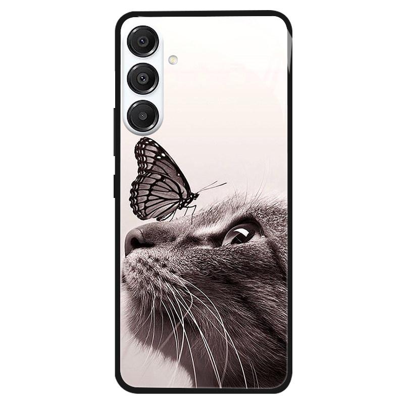 

For Samsung Galaxy A56 Tempered Glass Case Samsung A56 5G Cover Cute Cat Cartoon Bumper Soft Cases For Samsung SM-A566V Funda Galaxy A56 5G