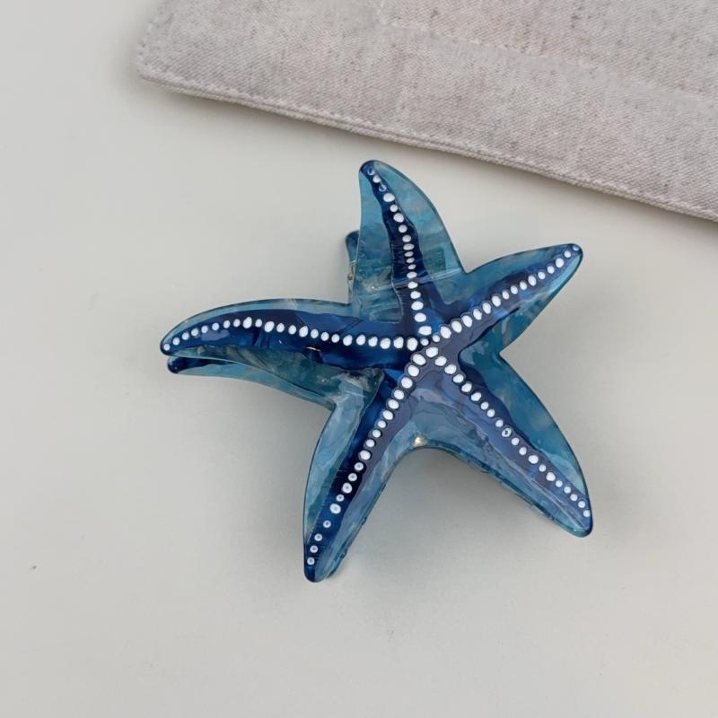 

Изысканный Зажим для волос «Морская звезда» для женщин, девушек, уникальные заколки для волос из ацетата, высококачественный элегантный зажим-акула, подарки