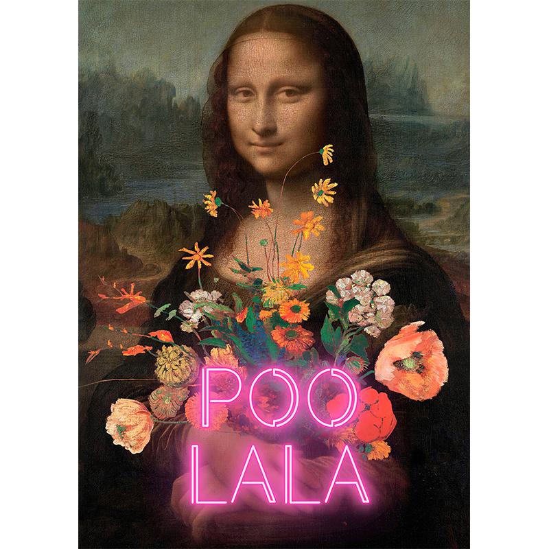 Funny Bathroom Toilet Mona Lisa Wearing Pearls Girl with Roll Paper Poster Print Canvas Painting Wall Art Living Room Home Decor