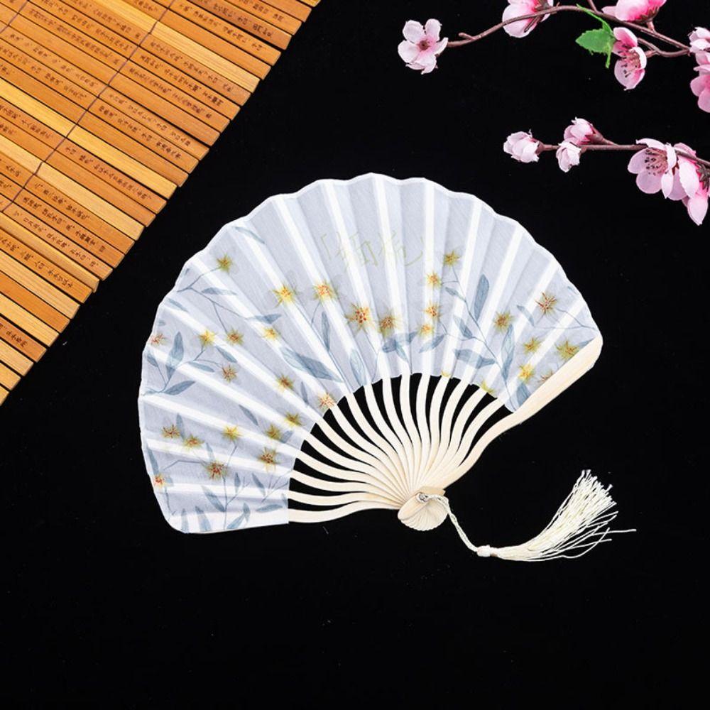Style Handicrafts Home Decoration Bamboo Craft Gift Dance Fan Folding Fan Photography Prop Hand Fan