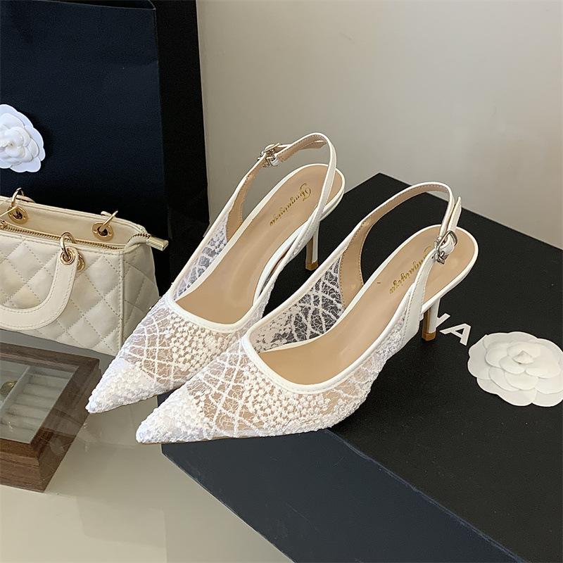 Women s Pointed Toe Ankle Strap Summer Sandals - Perfect for Daily Wear 35 белый