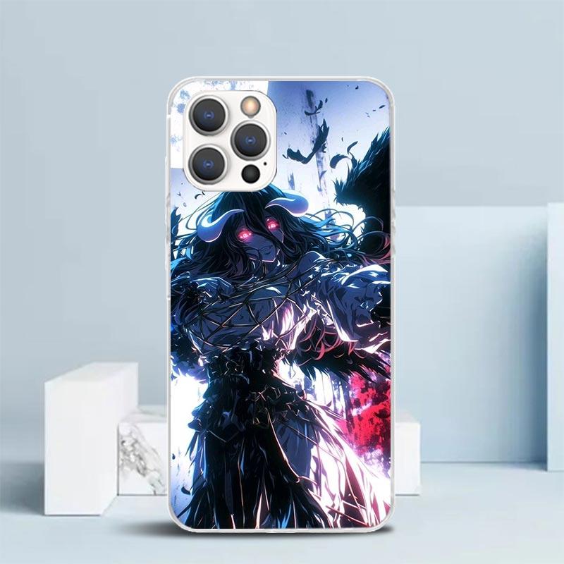 Albedo Overlord Anime Phone Case For IPhone 16 17 Air 16E 15 14 Plus 13 Mini 12 11 Pro Max 7 8 + SE 2020 Soft TPU Back Cover 16