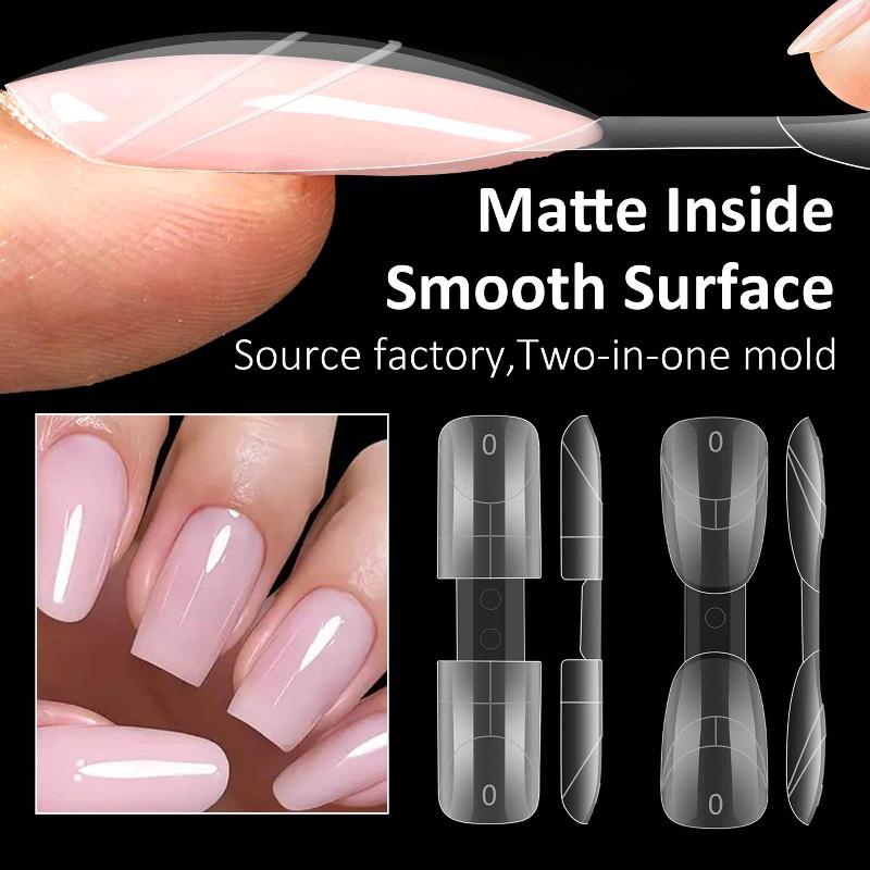 140Pcs Scale Crystal Armor 2 In 1 Nail Forms for Salon Quality Rapid Extension at Home