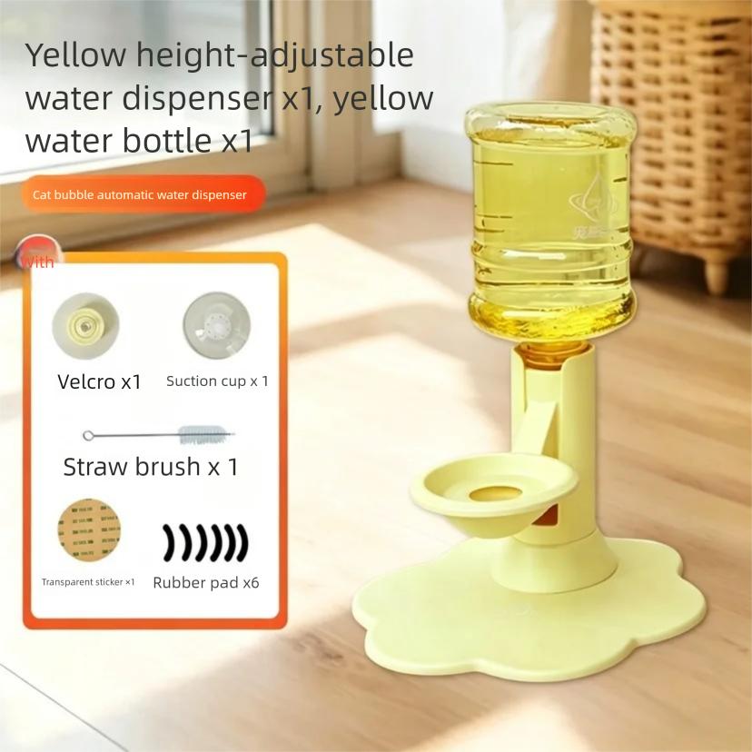 Distributore Automatico d'Acqua per Gatti Senza Elettricità Senza Filtro Altezza Regolabile Gravità Fontana d'Acqua per Animali Domestici per Gatti e Cani Piccoli