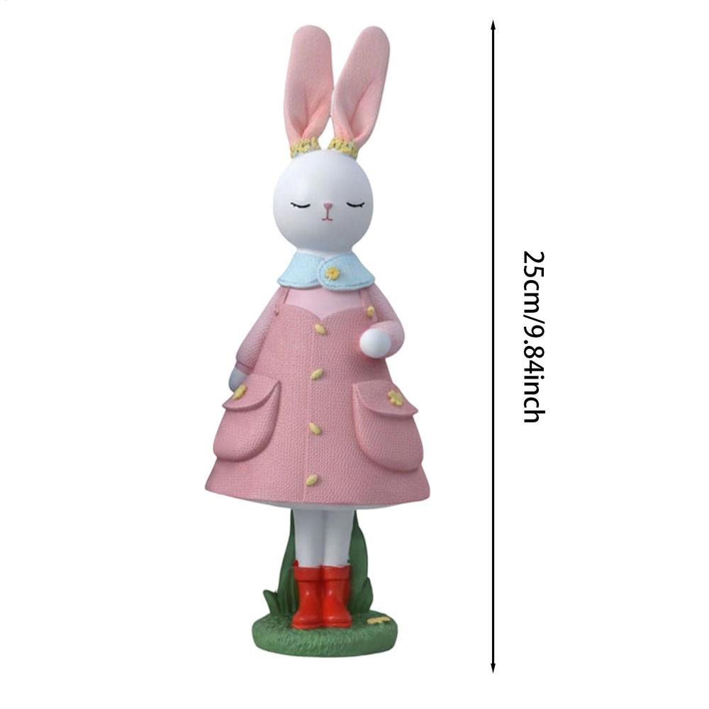 Häschen Figuren Harz Osterhase Niedliche Deko Frühlingshase Tier Tischfiguren Für Küche Wohnzimmer Schlafzimmer Büro Kaminsims