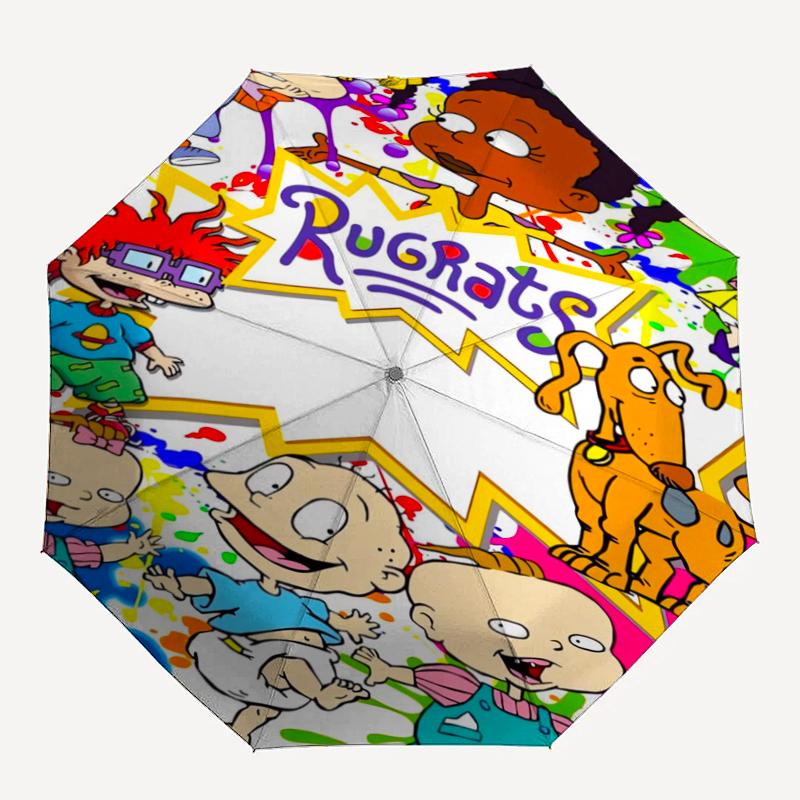 Rugrats Theme Automatic Umbrella, Lightweight & Portable, 8 Rib, Perfect for Outdoor Travel, Birthdays, Christmas, Gifts.