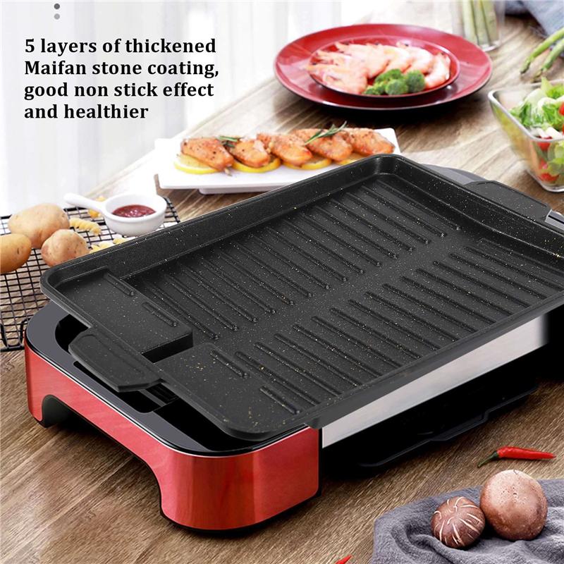 2025 Trend Portable Korean BBQ Grill Pan Non-Stick Grill Plate Butane Gas Stove Cooker Party Picnic Terrace Beach Barbecue Tray