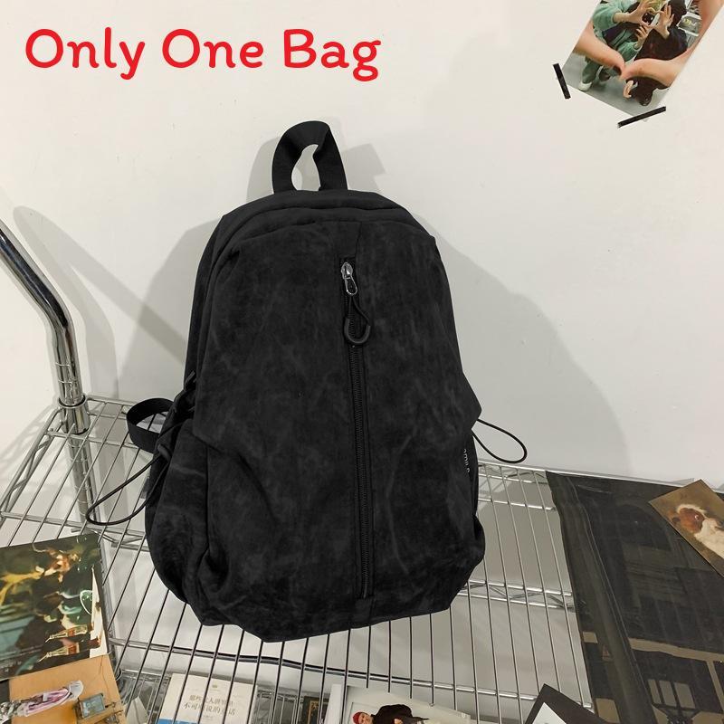

Classic Nylon Student Backpack With Design For School And College Use Black Small