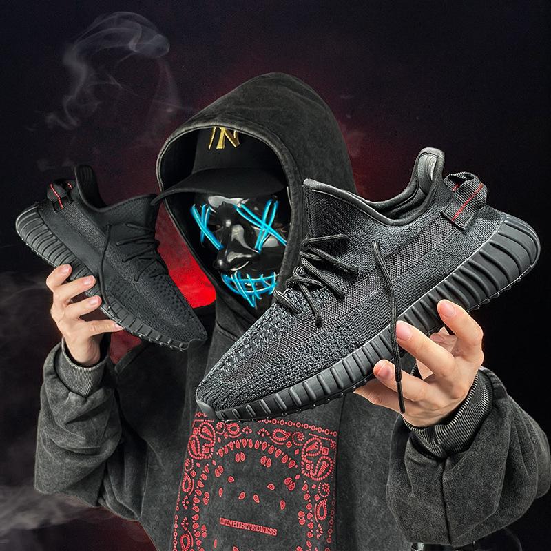 Putian coconut shoes are really explosive large size shoes 350 black gypsy stars breathable casual men's and women's sports shoes running sports shoes