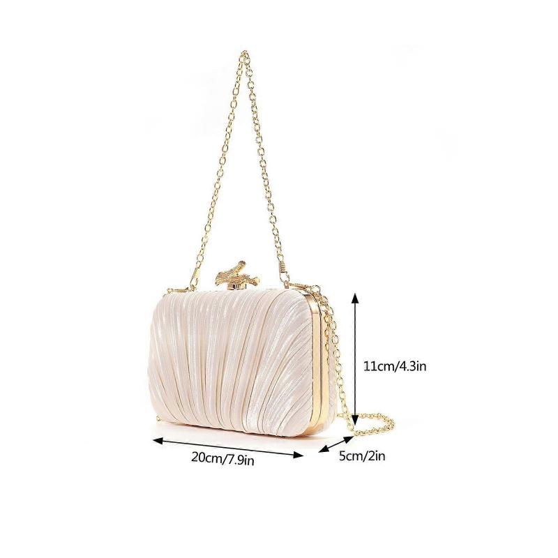 Womens Chain Strap Crossbody Bag Elegant Evening Bag Handbag Retro Banquet Bag Clutch Purse Shoulder Bag for Party